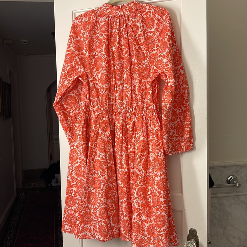 J.Crew Tall ruffle-collar mini dress in cotton poplin floral bouquet BP870 - Picture 11 of 12